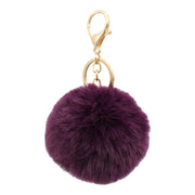 Cute Faux Fur Fluffy Fuzzy Pom Pom Keychain